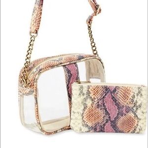Time And Tru Clear Camera Bag Crossbody With‎ Pouch Handbag New With Tags